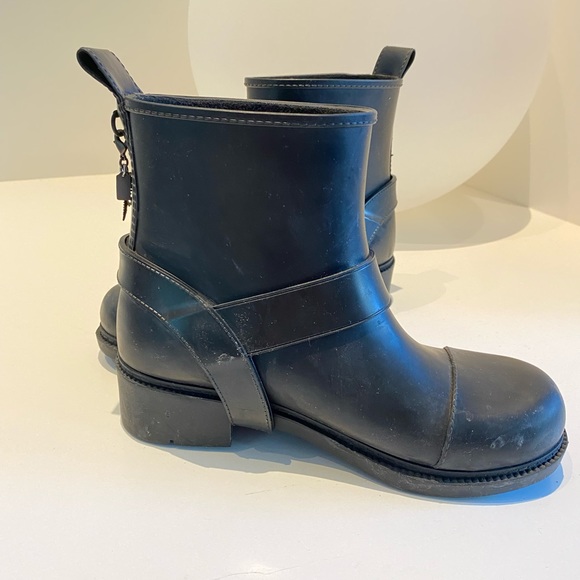 Black Coach waterproof biker boots - Picture 4 of 12